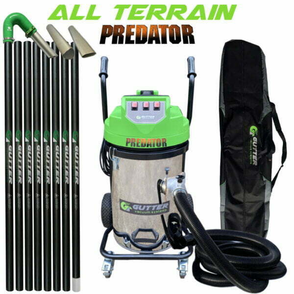 The Predator is a powerful industrial 3600w triple motor, wet and dry gutter vacuum with a massively speedy airflow of 179Lps / 10,750Lpm
