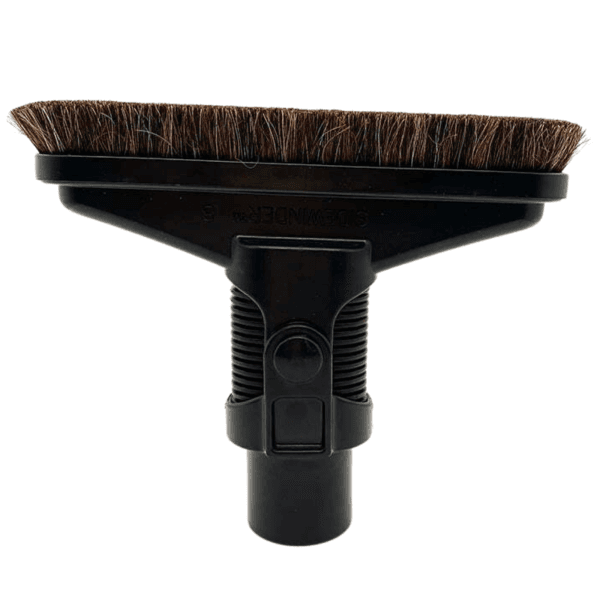 The 8" Flexi-Neck brush with 100% natural soft hair bristles allows you to pivot towards 90 degrees with your internal vacuuming poles.