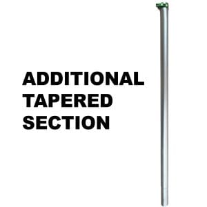ADDITIONAL ALUMINIUM TAPERED GUTTER VACUUM POLE SECTION WITH QUICK RELEASE CLAMP