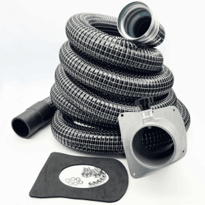 Complete 72mm Cyclonic Upgrade Kit with 51mm Wire Reinforced Hose for Large Diameter Drums