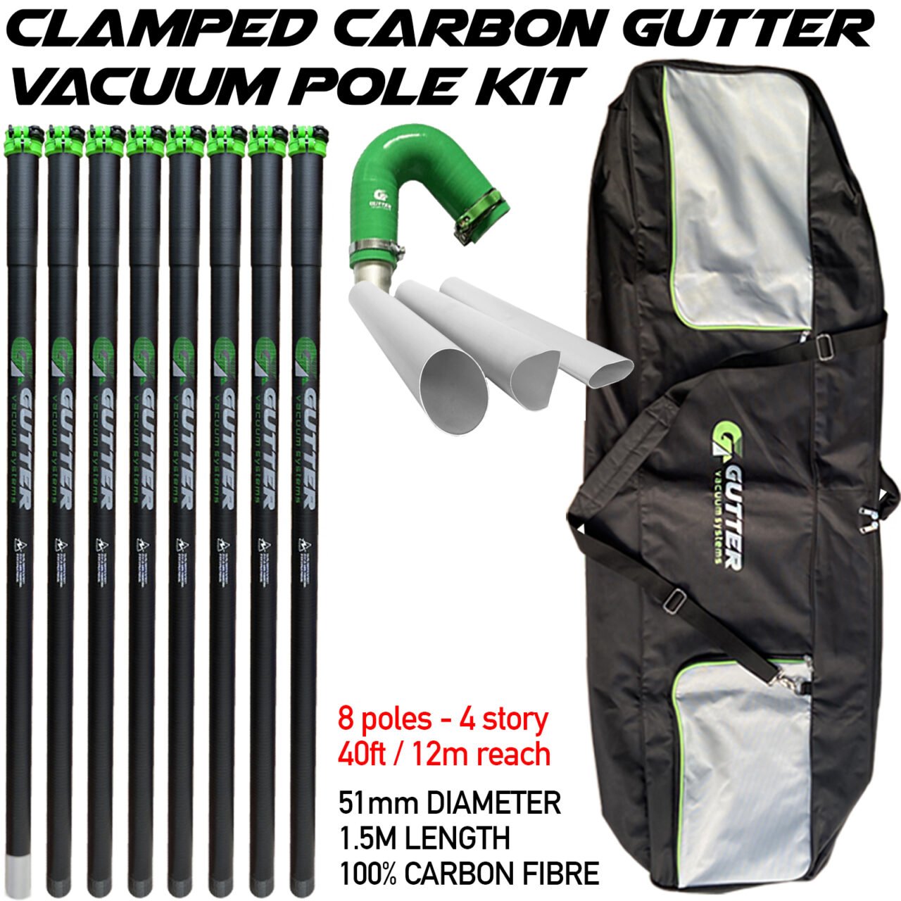 Gutter Clearing Pole Sets Gutter Vacuum Systems