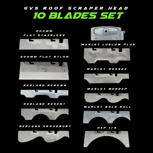GVS Roof Scraper 10 Blade Starter Set Head and Blades
