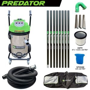Predator 3600w 10,750LPM Push Fit Carbon Fibre Gutter Vacuum System