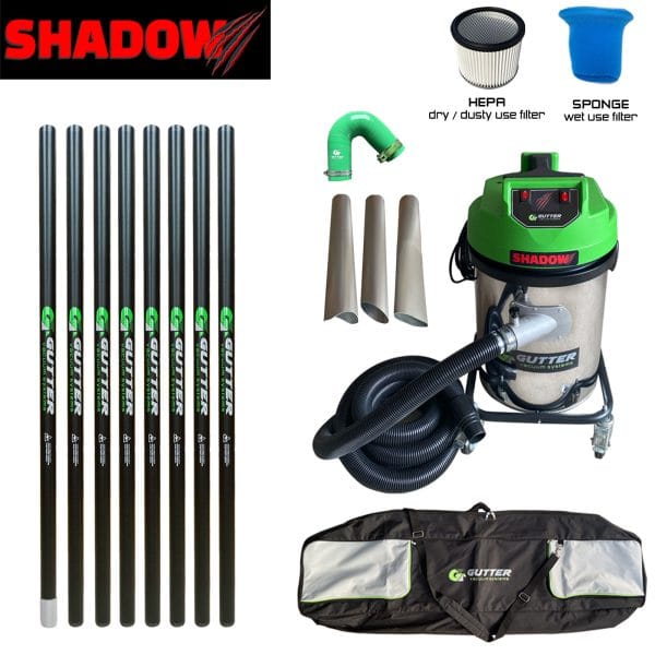 Shadow 3400w Gutter Vacuum - Push Fit 51mm Carbon Fibre