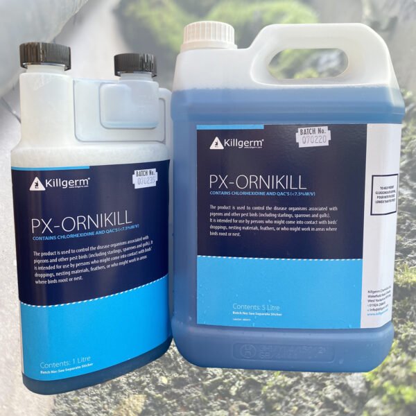Reduce disease transfer risk by treating surfaces with PX®-Ornikill before, during, and after work. Also treat equipment for added safety.