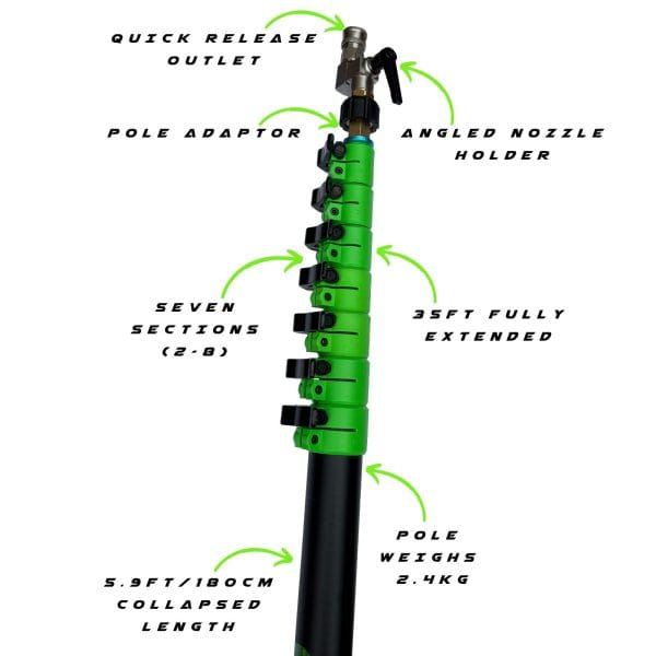 GVS 35 Power Pole - Conversion Kit with Angle Nozzle Holder and Pole Adapter