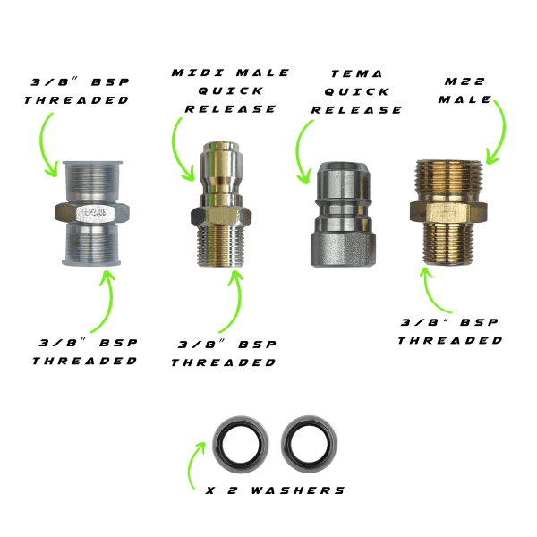 Connectors supplied with foot pedal