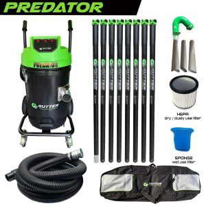 Polypropylene Predator Clamped Carbon Fibre Gutter Vacuum System - Silicone Neck