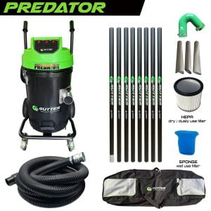 Polypropylene Predator 3600w 10,750LPM Push Fit Carbon Fibre Gutter Vacuum System