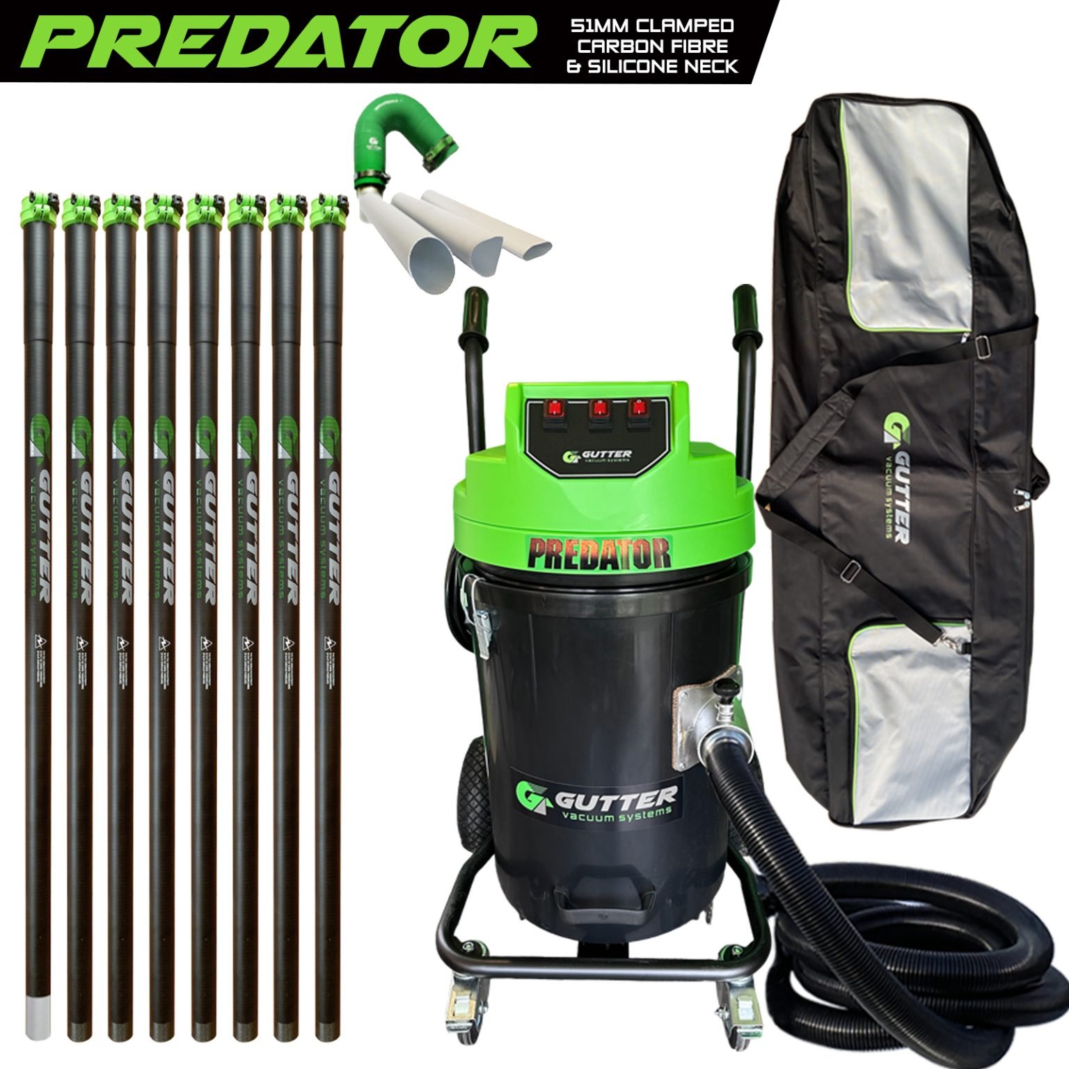 Polypropylene Predator Clamped Carbon Fibre