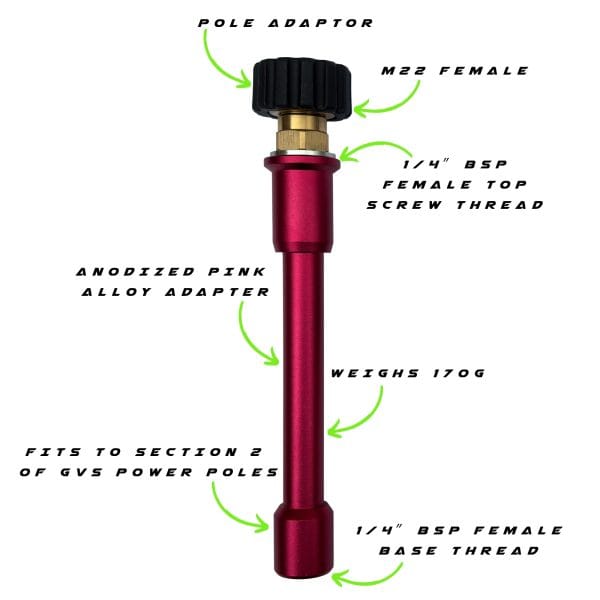 GVS 20 Power Pole - Pole Adapter: Fits to section 2 of GVS Power Pole