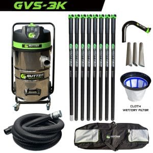 GVS-3K 3000w Gutter Vacuum with Clamped Carbon Fibre - Carbon Rigid Neck (51mm)