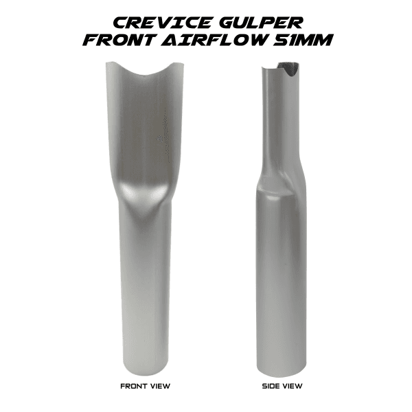 gutter clearing nozzle for front airflow