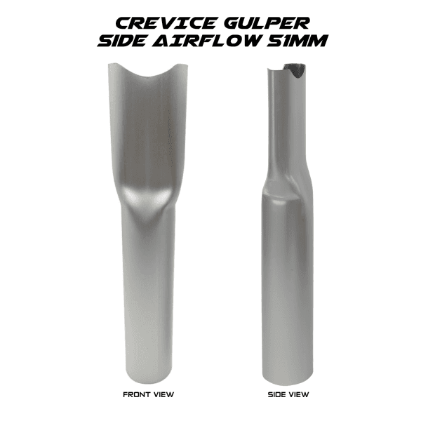 Gutter clearing nozzle with front airflow