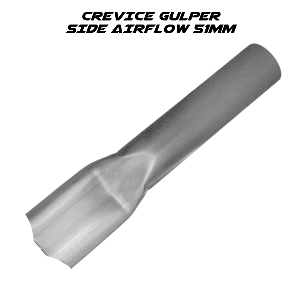 gutter vacuum clearing nozzle with a side airflow