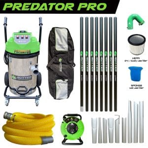 Stainless Steel Predator Pro Package - 40ft Push Fit - Silicone Neck -20m HiVis Hose - 13A25M Extension Reel