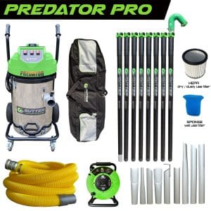 Stainless Steel Predator Pro Package - 40ft Clamped Carbon - Silicone Neck - 20m HiVis Hose - 13A25M Extension Reel