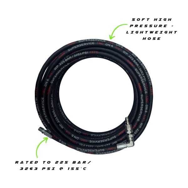 GVS 45 Power Pole Conversion Kit: 50ft high-pressure Hose Rated to 225 bar @ 155°c.