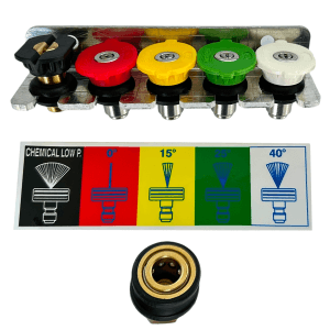 High Pressure Quick Connect Nozzles and Mounting Bracket