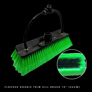 Flocked double trim sill brush 10"