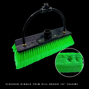 Flocked single trim sill brush 10"