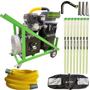 Destroyer Petrol Vac with 40ft Anti Conductive Gutter Vacuum Poles