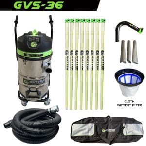 GVS-36 with 40ft anti conductive gutter vacuum poles